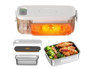 Cordless Electric Lunch Box for Adults, 34oz/1L Heated Lunch Box with Timer & Adjustable Heating, 14000mAh Rechargeable Portable Food Warmer Lunch Boxs for Office, Travel, Picnic, Outdoor Cordless Electric Lunch Box for Adults, 34oz/1L Heated Lunch Box with Timer & Adjustable Heating, 14000mAh Rechargeable Portable Food Warmer Lunch Boxs for Office, Travel, Picnic, Outdoor