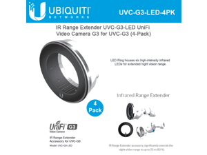 Ubiquiti Networks UVC-G3-LED UniFi Video Camera G3 IR Range Extender for UVC-G3 (4-Pack)