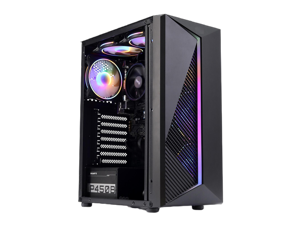 MXZ Gaming PC Desktop Computer, AMD Ryzen 5 5600GT 3.6GHz, AMD Radeon RX Vega 7 Graphics,16GB DDR4, NVME 1TB SSD, 6RGB Fans, Win 11 Pro Ready, Gamer Desktop Computer (R5 5600GT)