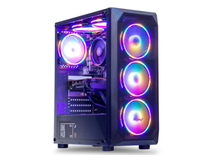 MXZ Gaming PC Computer AMD Ryzen 5 3600, GeForce RTX 4060, 8GB*2(16GB) DDR4, NVME M2 500GB, 5 RGB Fans, Windows 11 Pro Ready to Use, Gamer Desktop Computer (R5 3600| RTX 4060)