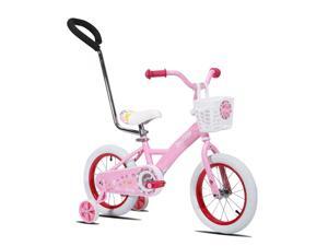 JOYSTAR Voyager 10" Kids Bike for Boy Girl Ages 1-3, Training Wheels & Detachable Parent Push Handle, Children Bike Red Pink 14 Inch JOYSTAR Voyager 10" Kids Bike for Boy Girl Ages 1-3, Training Wheels & Detachable Parent Push Handle, Children Bike Red Pink 14 Inch