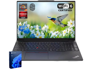 Lenovo ThinkPad E16 Gen 2 Business Laptop, 16" FHD+, AMD Ryzen 7 7735HS, 32GB DDR5 RAM, 1TB SSD, Wi-Fi 6, Windows 11 Pro, Backlit Keyboard, Fingerprint Reader, Black Lenovo ThinkPad E16 Gen 2 Business Laptop, 16" FHD+, AMD Ryzen 7 7735HS, 32GB DDR5 RAM, 1TB SSD, Wi-Fi 6, Windows 11 Pro, Backlit Keyboard, Fingerprint Reader, Black