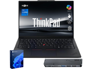 Lenovo ThinkPad T14 Business AI Laptop, 14" FHD+ IPS, Intel Core Ultra 5 225U, 32GB DDR5, 1TB SSD, Fingerprint, Backlit Keyboard, 5MP Webcam, Wi-Fi 6E, HDMI, Windows 11 Pro, w/ 7-in-1 Hub Bundle Lenovo ThinkPad T14 Business AI Laptop, 14" FHD+ IPS, Intel Core Ultra 5 225U, 32GB DDR5, 1TB SSD, Fingerprint, Backlit Keyboard, 5MP Webcam, Wi-Fi 6E, HDMI, Windows 11 Pro, w/ 7-in-1 Hub Bundle