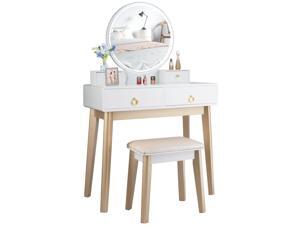 SlickBlue Makeup Vanity Table Set 3 Color Lighting Dressing Table