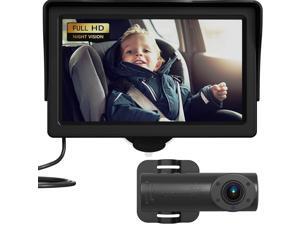 Baby Car Camera, HD Display Baby Car Mirror with Night Vision Feature, 4.3 inch Baby Car Camera with Monitor Wide Clear View, Backseat Camera Rear Facing to Observe Babys Every Move Baby Car Camera, HD Display Baby Car Mirror with Night Vision Feature, 4.3 inch Baby Car Camera with Monitor Wide Clear View, Backseat Camera Rear Facing to Observe Babys Every Move