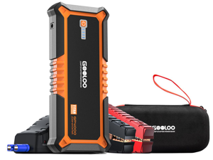 GOOLOO GP4000 4000A Peak Jump Starter 12V trickle  USB Quick Charge and Type C Port 24000mAh Portable Power Bank for All Gas/up to 10.0L Diesel Engine with EVA Protection Case