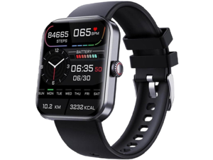 Blood Glucose Monitoring Smartwatch - Fitness Tracker with Blood Pressure, Blood Oxygen Tracking - Heart Rate Monitor | Calorie Step Counter Non-invasive Blood Glucose Test Sport Smart Watch