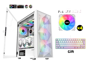 SAMA 3509 Open Door Tempered Glass ATX Mid Tower Gaming Comp...