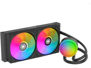 SAMA L40 CPU Liquid Cooler, 240mm AIO Cooler 4pin PWM Quiet Fans - FDB Bearings ARGB Water Cooling, Black CPU Cooler Compatible LGA 1366/115X/2011/1200/1700 and AM4 AM5