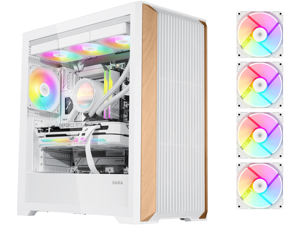 SAMA Z60 White Genuine Walnut Wood PC Case, ATX Mid Tower, Pre-Installed 4x 140mm ARGB PWM Fans, Supports 360mm Radiator on Top, Type-C Port, Supports E-ATX/ATX/M-ATX/ITX, Gaming Case SAMA Z60 White Genuine Walnut Wood PC Case, ATX Mid Tower, Pre-Installed 4x 140mm ARGB PWM Fans, Supports 360mm Radiator on Top, Type-C Port, Supports E-ATX/ATX/M-ATX/ITX, Gaming Case
