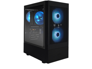 AVGPC Max Gaming PC - AMD RYZEN 5 5600X 6-Core, Nvidia GeForce RTX 5060, 16GB RAM, 1TB M.2 NVMe SSD, AIO Heat-pipes Cooler Windows 11 Black