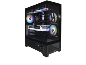 AVGPC Whirlwind Gaming PC AMD Ryzen 7 9700X Zen5, Radeon RX 9070 XT, 32GB 6000MHz DDR5, 1TB NVME M.2 SSD, 360MM AIO Liquid Cooling, WiFi/AC, Tempered Glass Case White, Windows 11 Home Black