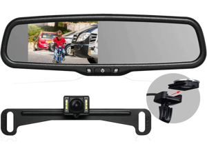Rear View Mirror Camera with 4.3 Monitor: Super Night Vision OEM Rearview Mirror Backup Camera with IP 68 Waterproof Back Up Camera for Car, Rearview Mirror for Parking & Driving Safety AUTO-VOX T2 Rear View Mirror Camera with 4.3 Monitor: Super Night Vision OEM Rearview Mirror Backup Camera with IP 68 Waterproof Back Up Camera for Car, Rearview Mirror for Parking & Driving Safety AUTO-VOX T2