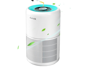 Air Purifier for Bedroom Home with Fragrance Sponges | 4-In-1 H13 True HEPA Air Filter for Smoke Dust Pollen Pet Dander Odors,99.97% Removal to 0.1 Microns | Ozone-Free, Night Light