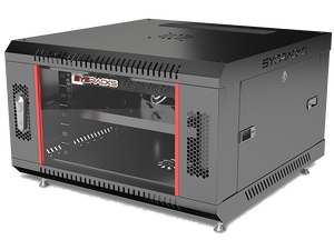 Sysracks 6U Wall Mount Server Rack Cabinet, 18-Inch Deep, for 19-Inch Equipment, Glass Door, PDU and Shelf Sysracks 6U Wall Mount Server Rack Cabinet, 18-Inch Deep, for 19-Inch Equipment, Glass Door, PDU and Shelf