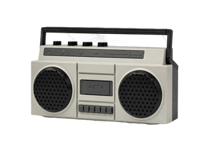 Sourcingbay Retro Mini Bluetooth Speaker, USB Rechargeable Boombox for Desk, Shelf, Bedside, Small Spaces and Dry Terrarium Setups, Gray Sourcingbay Retro Mini Bluetooth Speaker, USB Rechargeable Boombox for Desk, Shelf, Bedside, Small Spaces and Dry Terrarium Setups, Gray