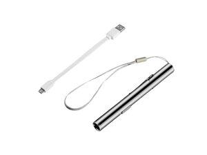 5" LED USB Rechargeable Mini Tactical Flashlight Stainless Steel Torch Pen Light 5" LED USB Rechargeable Mini Tactical Flashlight Stainless Steel Torch Pen Light