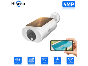 Hiseeu Solar Battery Security Camera Wire-Free Wireless 4MP Outdoor Camera PIR Human Detection Hiseeu Solar Battery Security Camera Wire-Free Wireless 4MP Outdoor Camera PIR Human Detection