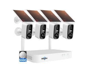 Hiseeu 4MP 10CH 5G Wifi Solar Battery Audio Security Camera System Color Night Hiseeu 4MP 10CH 5G Wifi Solar Battery Audio Security Camera System Color Night