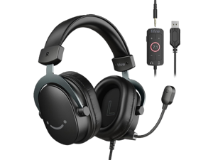 FIFINE H9 PC Gaming Headset with 7.1 Surround Sound, Detachable Microphone, Control Box, 3.5mm Jack, Over-Ear Wired for PC/Smartphone/PS5 via USB, Xbox/Switch via 3.5mm FIFINE H9 PC Gaming Headset with 7.1 Surround Sound, Detachable Microphone, Control Box, 3.5mm Jack, Over-Ear Wired for PC/Smartphone/PS5 via USB, Xbox/Switch via 3.5mm