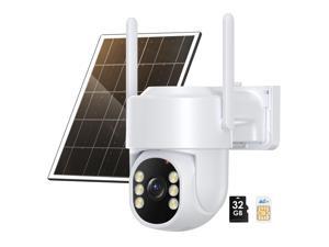 4G Solar Security Camera, Wireless No WiFi, 24/7 Recording, Human Detection 1080P Night Vision, IP65 Waterproof 32GB SD 4G Solar Security Camera, Wireless No WiFi, 24/7 Recording, Human Detection 1080P Night Vision, IP65 Waterproof 32GB SD