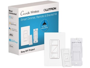 Lutron Caséta Smart Home Dimmer Switch and Pico Remote Kit, Works with Alexa, Apple HomeKit, Ring, Google Assistant (Smart Hub Required) | P-PKG1WB-WH | White