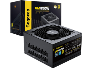 Segotep 850W Power Supply 2025 PCIe 5.1 & ATX 3.1 Gaming PSU 80 Plus Gold Full Modular Support NVIDIA RTX 20/30/40 Series & AMD GPU, 120mm Silent FDB Fan, 5 Year Warranty