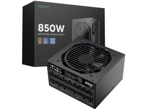 Vetroo 850W Power Supply Dual PCIe 5.1 ATX 3.1 Ready, 80 Plus Gold Full Modular, Quiet Operation with 120mm FDB Fan, 10-Year Warranty - Black Vetroo 850W Power Supply Dual PCIe 5.1 ATX 3.1 Ready, 80 Plus Gold Full Modular, Quiet Operation with 120mm FDB Fan, 10-Year Warranty - Black