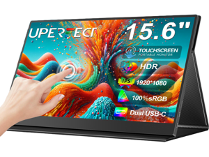 UPERFECT 15.6 Inch Touchscreen Portable Monitor FHD 1080P IPS 10-Point Touch Screen Monitor & Speakers, HDMI USB C Eye-Care Travel External for Laptop Computer PC Phone Switch, VESA & Smart Cover UPERFECT 15.6 Inch Touchscreen Portable Monitor FHD 1080P IPS 10-Point Touch Screen Monitor & Speakers, HDMI USB C Eye-Care Travel External for Laptop Computer PC Phone Switch, VESA & Smart Cover