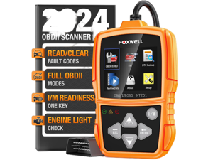 FOXWELL NT201 OBD2 Scanner Car Code Reader Check Engine Light Reader OBDII EOBD Car Computer Diagnostic Scan Tool Auto Fault Code Scanner for All Cars After 1996