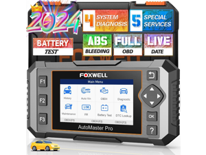 2024 Newest FOXWELL NT614 Elite OBD2 Scanner with 5 Resets ABS Bleeding/SAS Calibration/Oil/EPB/Throttle, Upgrade of NT604 Code Reader Scan Tools, ABS SRS Engine Transmission Battery Test Car Scanner
