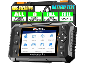 2024 Newest FOXWELL NT624 Elite OBD2 Scanner, ALL System with 8 Resets ABS Bleeding/SAS/Oil/TPS/EPB/BRT/Injector/D-P-F Resets Battery Test Upgrade of NT614 Elite Car Code Reader Scan Tool for All Cars