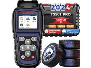 Autel MaxiTPMS TS501 PRO TPMS Programming Tool, Same as TS508, 2024 TPMS Relearn Tool Newer of TS501 TS408S, Activate Relearn 99% Sensors, Program Autel MX-Sensors [315/433MHz], TPMS Reset/Diagnosis