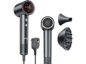 Hair Dryer, Negative Ionic Blow Dryer with 140, 000 RPM Professional High-Speed Blow Dryer, Brushless Motor for Fast Drying, Low Noise Thermo-Control Hairdryer with Magnetic Nozzle