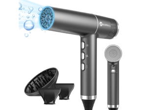Slopehill Hair Dryer with Unique Brushless Motor | Intelligent Fault Diagnosis | Innovative Microfilter | Oxy Active Technology | Led Display (Gray)