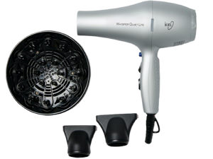 Ion Whisper Quiet Lite Ionic - Ceramic Hair Dryer, 1875 Watts, Lightweight, Powerful, 4 Temperatures, 2 Speeds