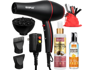 21Pcs Professional Hair Dryer Kit - Ionic, Lightweight, Low Noise, Constant Temperature, 1800W Blow Dryer for Women and Men - Includes Hair Dryer, Nozzles, and Accessories Set