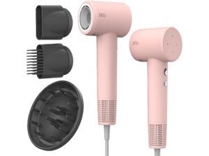 AINA Hair Dryer, Blow Dryer with Diffuser Brush Comb for Women - BLDC Hair Dryer - Brushless Motor, 110,000 RPM Lightweight, Ionic Travel, 3 Magnetic Attachments 110V/ALCI(Pink)