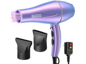 WADODO Ionic Hair Dryer, 2200W Professional Blow Dryer Fast Drying Travel Hair Dryer, AC Motor Constant Temperature Low Noise Hair Dryers Curly Hair Hairdryer Blowdryer for Women Men(Mermaid Color)