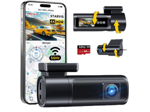 KEHIPI Dash Cam Front and Rear, 4K 60fps2.5K Dashcam,STARVIS Sensor, HDR, 5G WiFi GPS, 24H Parking Mode, Night Vision, 170°Wide Angle, Dash Camera for Cars with 1.47 Display, 64G SDcard (Black) KEHIPI Dash Cam Front and Rear, 4K 60fps2.5K Dashcam,STARVIS Sensor, HDR, 5G WiFi GPS, 24H Parking Mode, Night Vision, 170°Wide Angle, Dash Camera for Cars with 1.47 Display, 64G SDcard (Black)