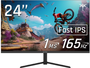 KTC 24 Inch FHD 165Hz Gaming Monitor, 1080P Fast IPS Frameless Computer Monitor with Adaptive Sync, Eye Care PC Gamer Monitor,HDMIx2, DisplayPort, VESA Mountable, Tilt Adjustable, H24T09P