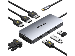 MOKiN USB C to Dual 4K HDMI Adapter 