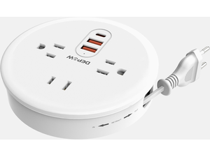 European Travel Plug Adapter, European Power Strip with 3 AC Outlets 1 USB-C and 2 USB-A Ports, Europe to US Plug Adapter Type C for EU Germany France Spain Italy Travel (4ft) European Travel Plug Adapter, European Power Strip with 3 AC Outlets 1 USB-C and 2 USB-A Ports, Europe to US Plug Adapter Type C for EU Germany France Spain Italy Travel (4ft)