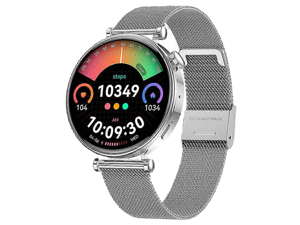 Ecocleanpath Women's Smartwatch with Bluetooth Calling, 1.32" AMOLED Display, 100+ Sports Modes, Health Tracking (Silver) Ecocleanpath Women's Smartwatch with Bluetooth Calling, 1.32" AMOLED Display, 100+ Sports Modes, Health Tracking (Silver)