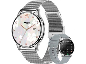 Ecocleanpath Women's Smartwatch 1.35" AMOLED, Bluetooth Calls, 100+ Sports, Health Monitor, Waterproof, iOS/Android (Silver) Ecocleanpath Women's Smartwatch 1.35" AMOLED, Bluetooth Calls, 100+ Sports, Health Monitor, Waterproof, iOS/Android (Silver)
