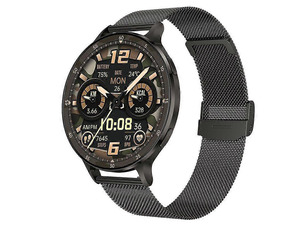 Ecocleanpath KM100 Ultra-Thin Metal Smartwatch: AMOLED Display, Bluetooth Calling, 150 Sports Modes, Black Ecocleanpath KM100 Ultra-Thin Metal Smartwatch: AMOLED Display, Bluetooth Calling, 150 Sports Modes, Black