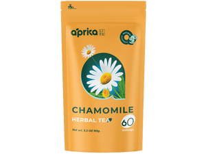 100% Pure Chamomile Tea - Only Flowers without Stems, Chamomile Tea Bags Caffeine Free, 60 count, Calming Tea Chamomile by Aprika Life 100% Pure Chamomile Tea - Only Flowers without Stems, Chamomile Tea Bags Caffeine Free, 60 count, Calming Tea Chamomile by Aprika Life