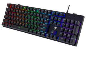 Mechanical Gaming Keyboard, RGB 104 Keys Ultra-Slim LED Backlit USB Wired Keyboard with Blue Switch, Durable Abs Keycaps/Anti-Ghosting/Spill-Resistant Computer Keyboard for PC Mac Xbox Gamer Mechanical Gaming Keyboard, RGB 104 Keys Ultra-Slim LED Backlit USB Wired Keyboard with Blue Switch, Durable Abs Keycaps/Anti-Ghosting/Spill-Resistant Computer Keyboard for PC Mac Xbox Gamer