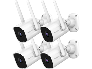 Septekon 2K Home Security Cameras, 4 Pack Wired WiFi Outdoor Security Cameras with Night Vision, Two-Way Audio, 2.4G WiFi, IP66, Motion Detection Alarm - P30 Septekon 2K Home Security Cameras, 4 Pack Wired WiFi Outdoor Security Cameras with Night Vision, Two-Way Audio, 2.4G WiFi, IP66, Motion Detection Alarm - P30
