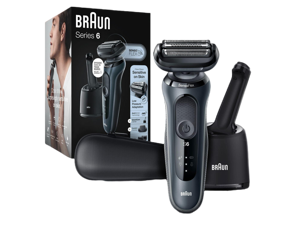 Braun Series 6 6075cc Electric Shaver with SmartCare Center and Precision Trimmer, Wet & Dry, Rechargeable, Cordless Foil Shaver, Black